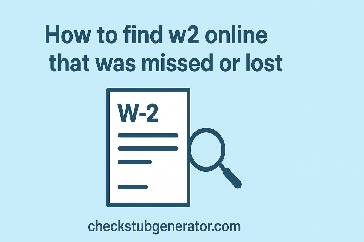How to find w2 online that was missed or lost