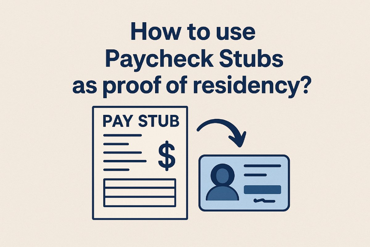 How to use Paycheck Stubs as proof of residency