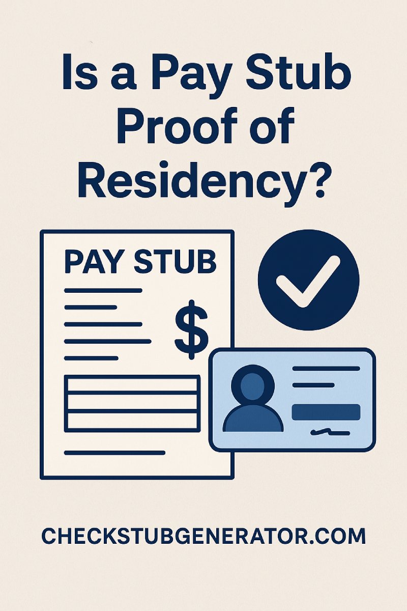 Is a pay stub proof of residency