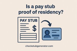 Is a pay stub proof of residency
